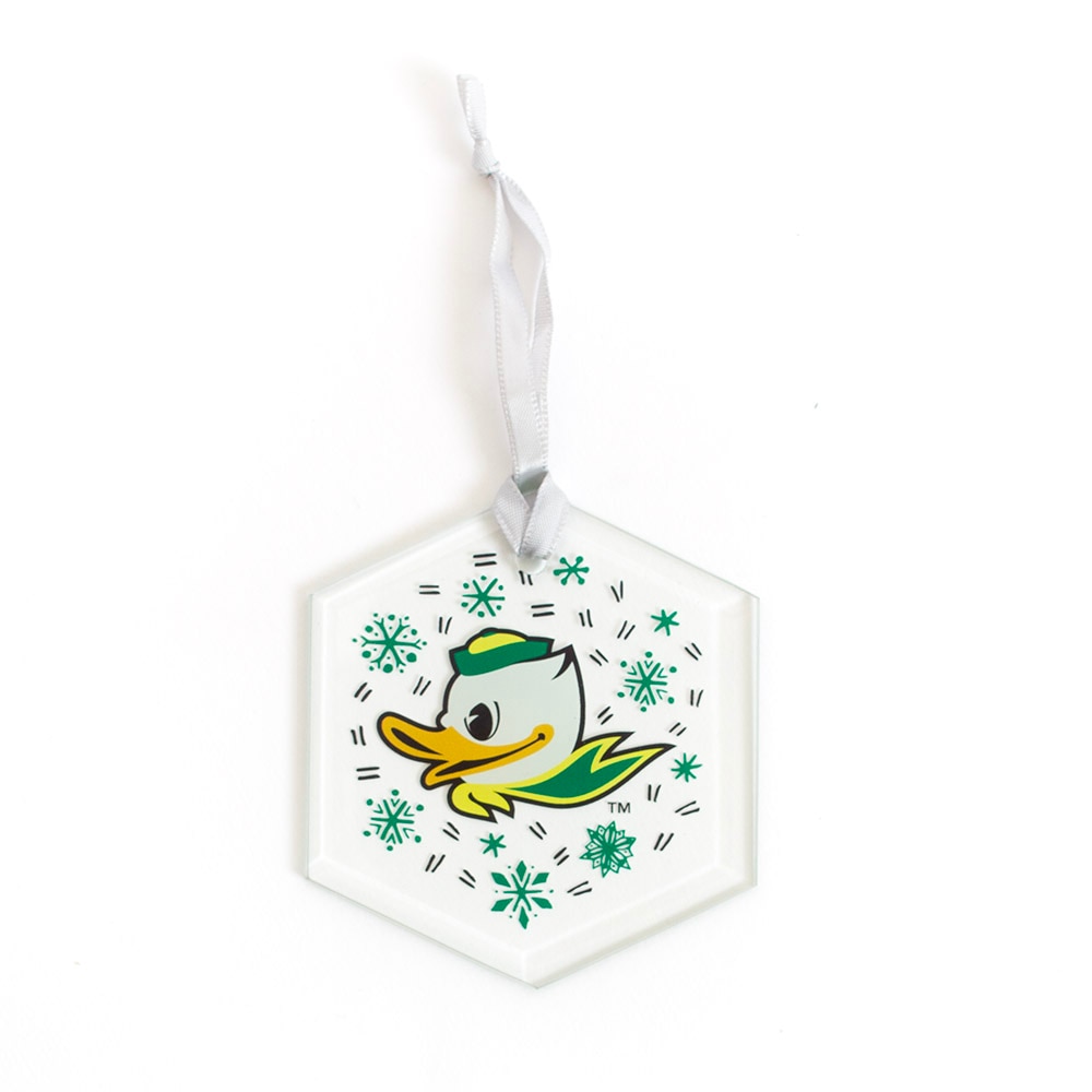 Fighting Duck, Neil, Black, Collectibles, Gifts, Hexagon, Snowflake, Christmas, Ornament, 833809